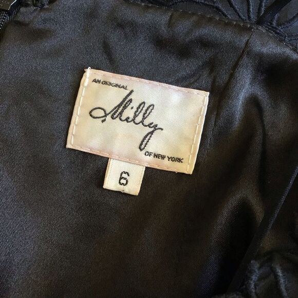 Milly Floral Textured Sheath Short Spaghetti Strap - Picture 6 of 9